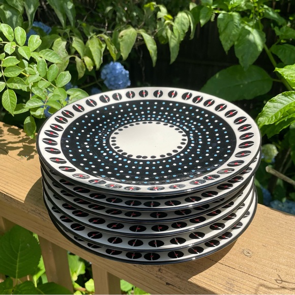 SOLD West Elm Potters Workshop Black Bean 9 Inch Plate Dish Salad Lunch Dinner - Picture 3 of 9